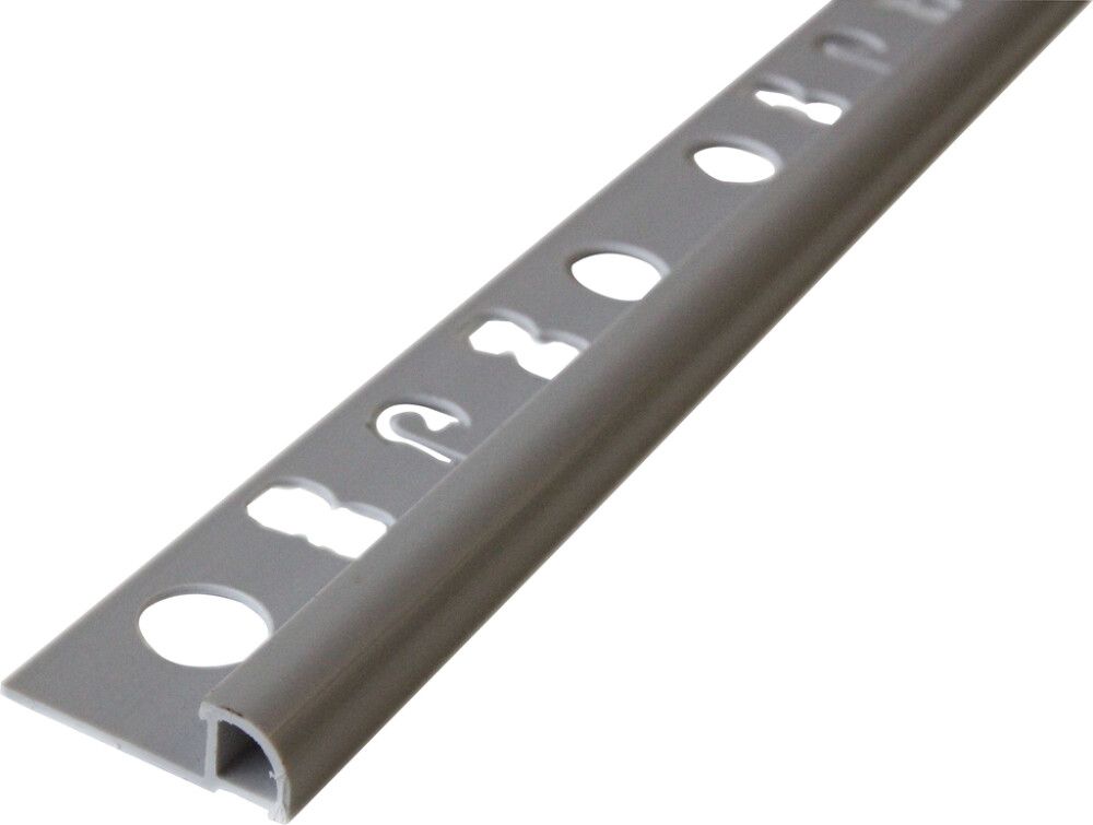 Laattalista Dione 250 cm pvc 8 mm vaaleanharmaa