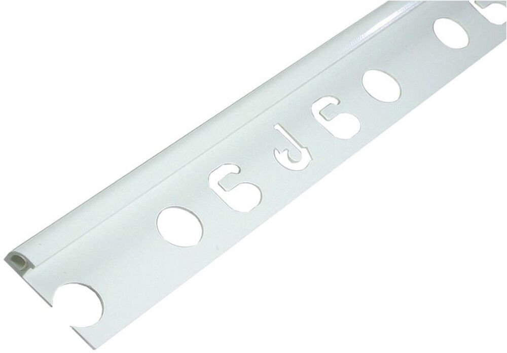 Laattalista Dione 250 cm pvc 6 mm maalarinvalkoinen