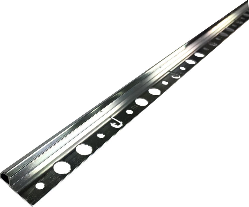 Laattalista Dione 250 cm alumiini 6 mm kiiltävä hopea