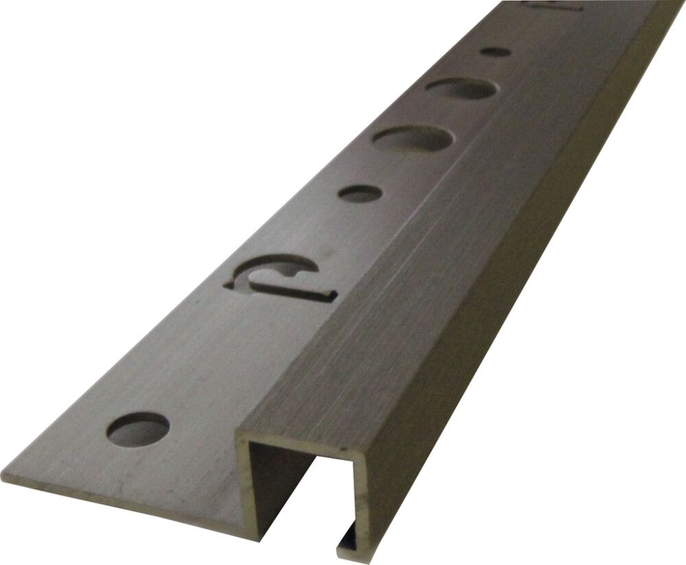 Laattalista Dione 250 cm alumiini 12 mm neliö Nordic Graphite