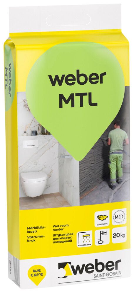 Märkätilalaasti weber MTL 20 kg