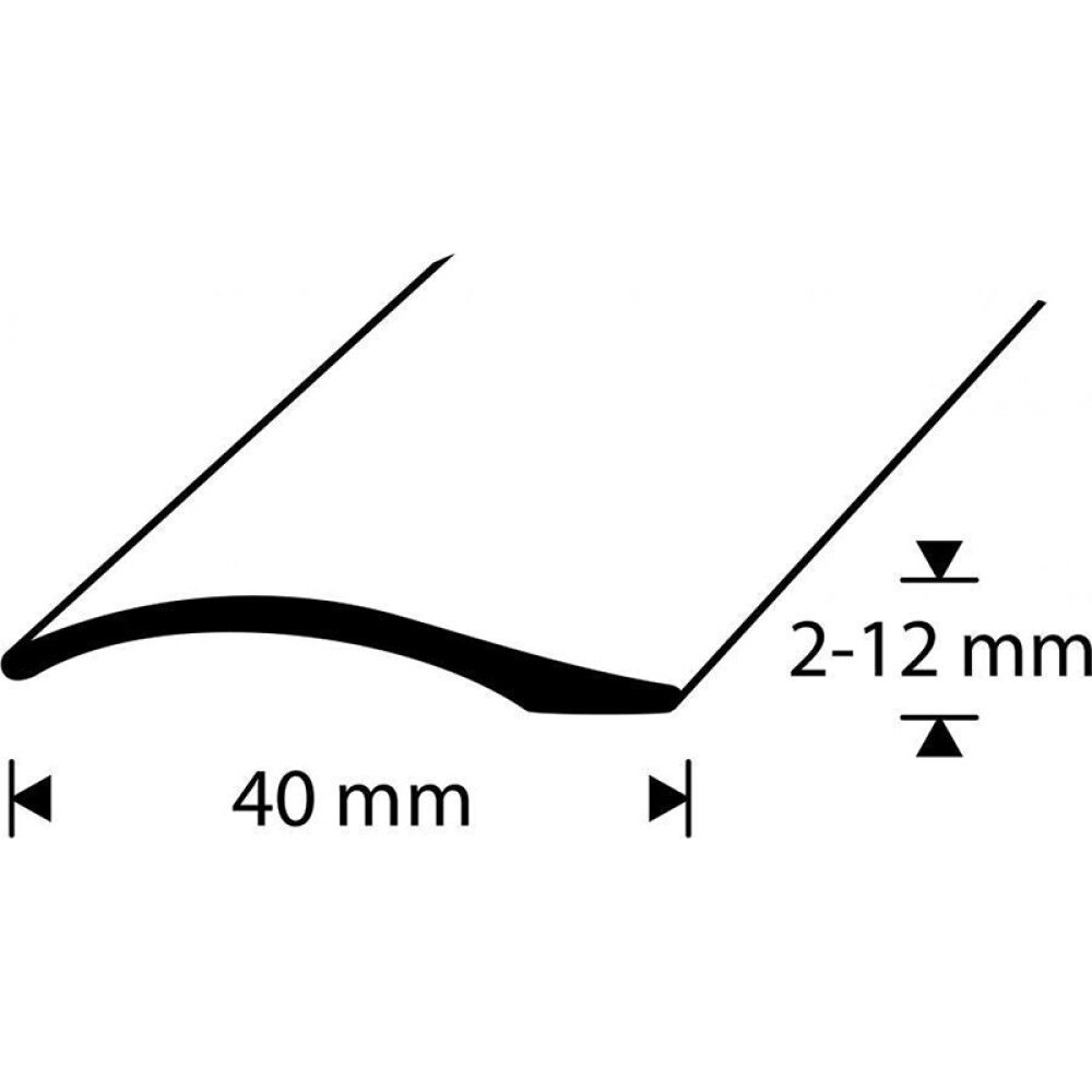 Eritasolista Dione B3 valkoinen tammi 2-12 mm 180 cm