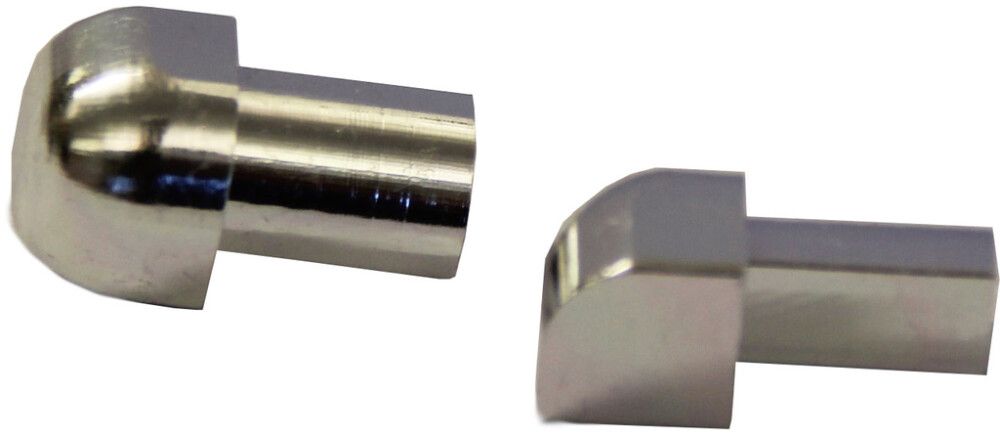 Laattalistan ulkokulma Dione 8 mm hopea 2 kpl