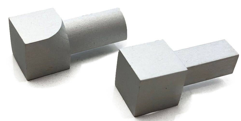 Laattalistan sisäkulma Dione 8 mm hopea-anodisoitu 2 kpl