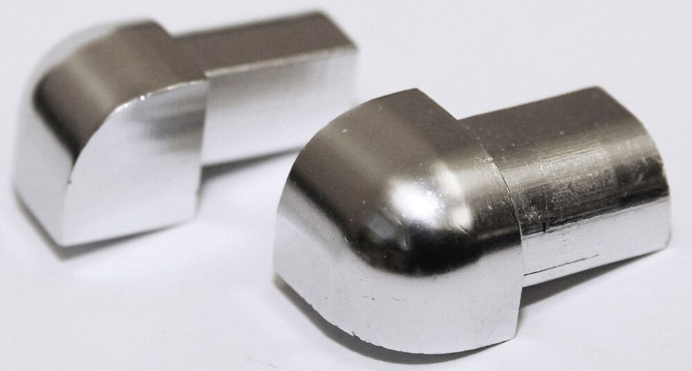 Laattalistan ulkokulma Dione 12 mm hopea 2 kpl