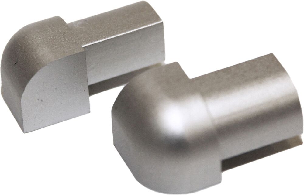 Laattalistan ulkokulma Dione 12 mm hopea-anodisoitu 2 kpl