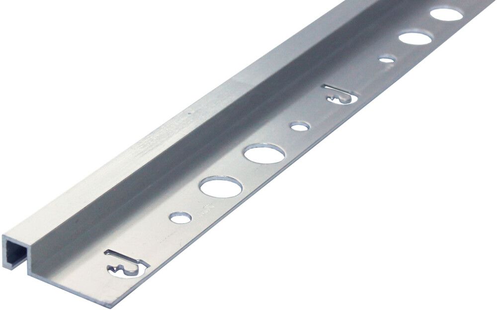 Laattalista Dione 250 cm 8 mm hopea