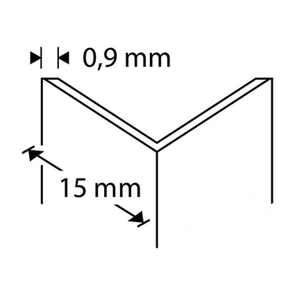 Kulmasuojalista Dione NU 270 cm teippi valkoinen 15 x 15 mm