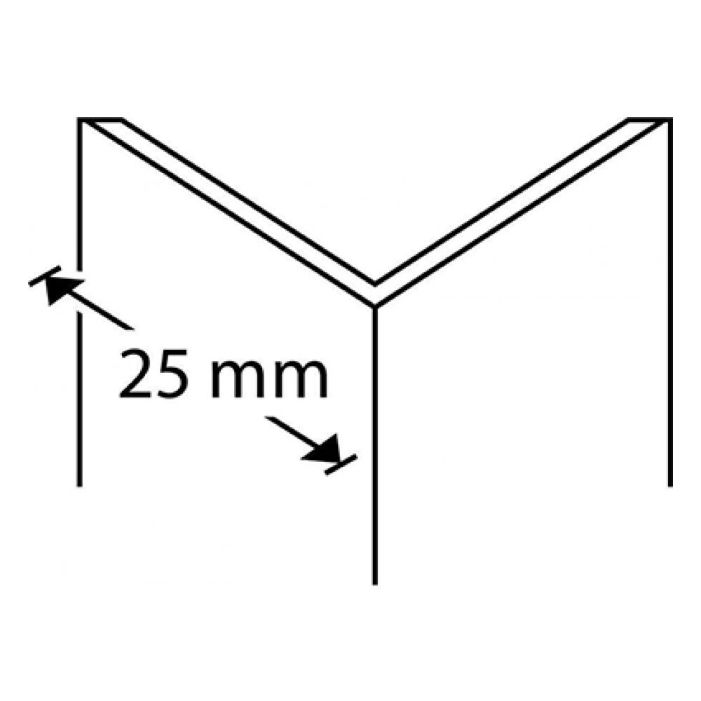 Kulmasuojalista Dione NU 270 cm teippi valkoinen 25 x 25 mm