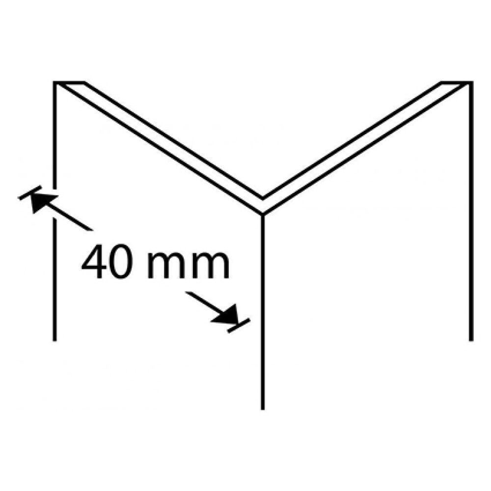 Kulmasuojalista Dione NU 270 cm teippi valkoinen 40 x 40 mm