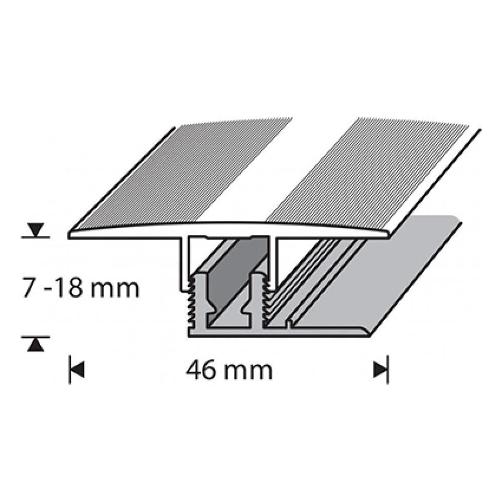 Saumalista Dione Hopea-anodisoitu 46 x 900 mm