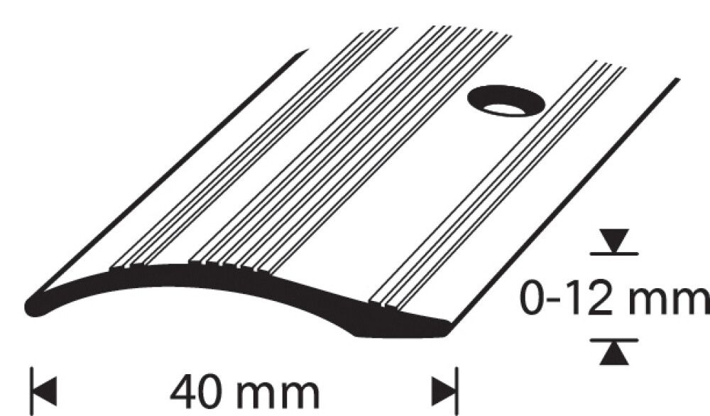 Eritasolista Dione C4 0-12 mm uritettu hopea 40 mm 3000 mm