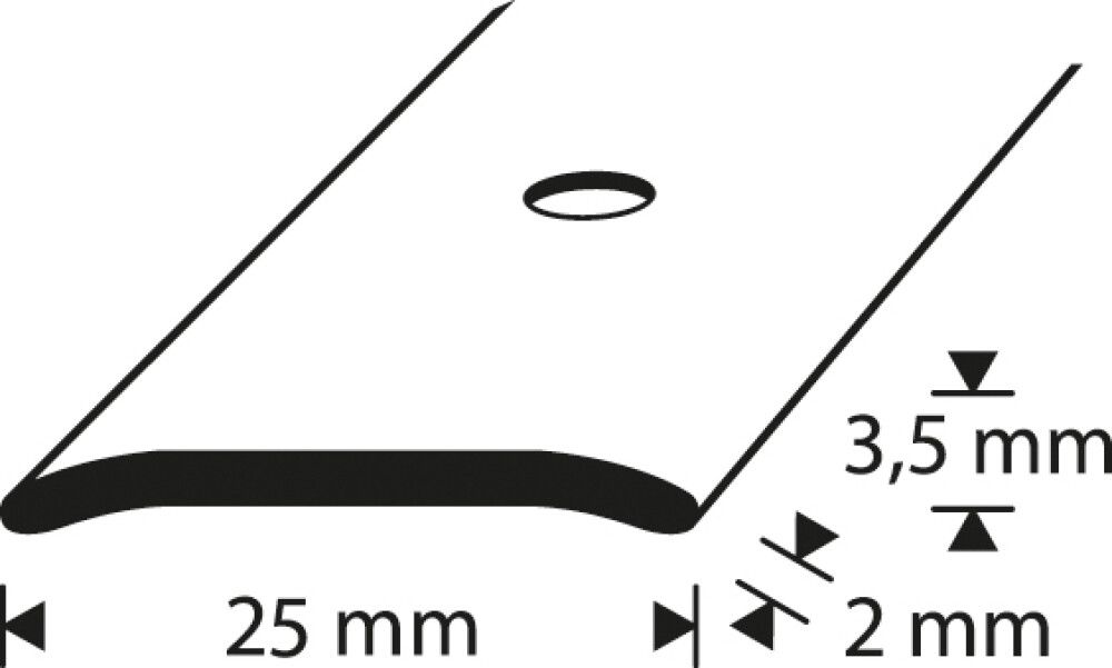 Saumalista Dione pronssianodisoitu 25 mm 1000 mm