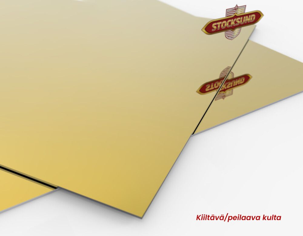 Alumiinikomposiittilevy Stocksund Stole U5 ruskea marmori / kiiltävä kulta 610 x 3010 mm