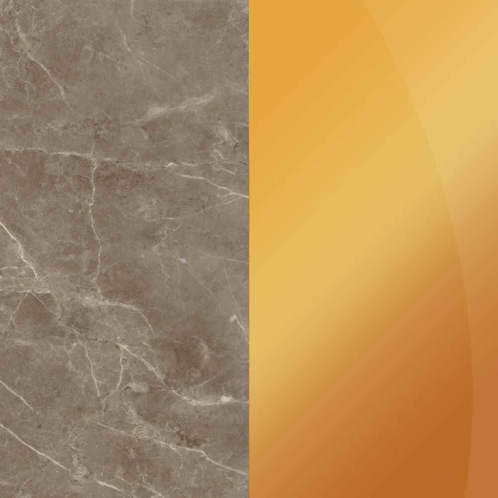 Alumiinikomposiittilevy Stocksund Stole U5 ruskea marmori / kiiltävä kulta