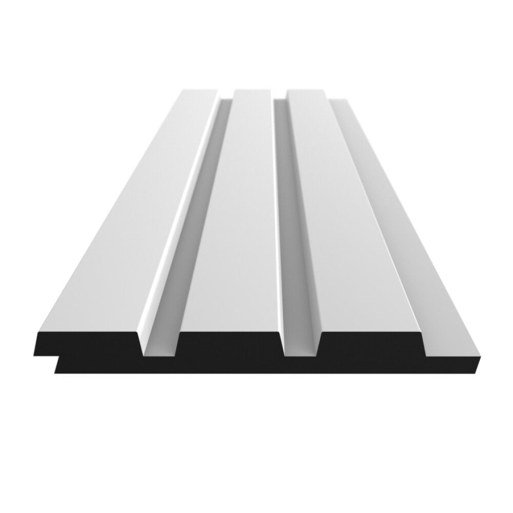 Sisustuspaneeli Stocksund valkoinen 12 x 122 x 2600 mm