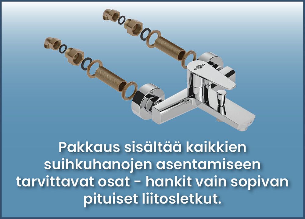 Suihkukaappi Stocksund Suka 5 hanalla 90 x 90 x 200 cm