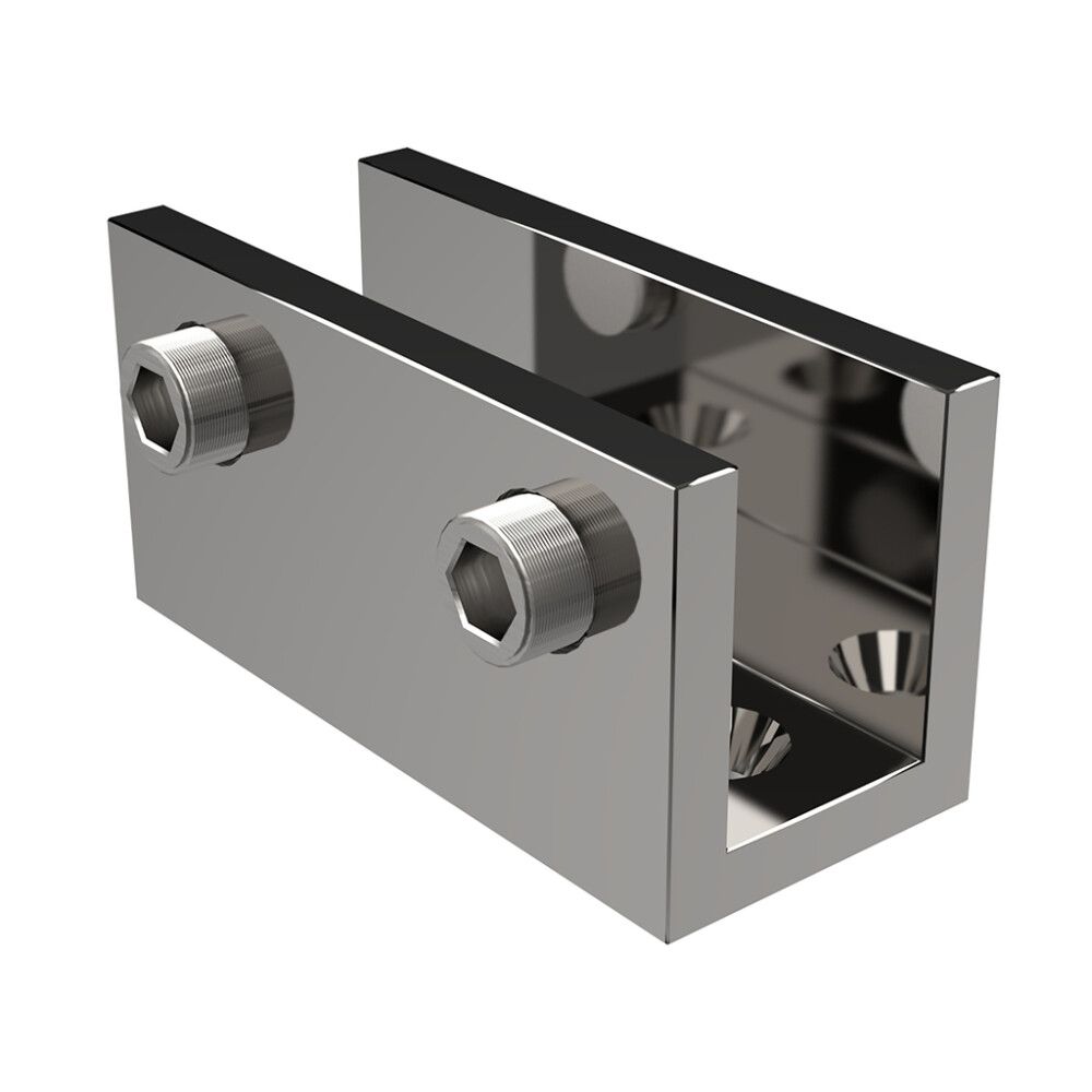 U-kannatin seinään ja lattiaan Nordium 5 x 2,5 cm Kromi