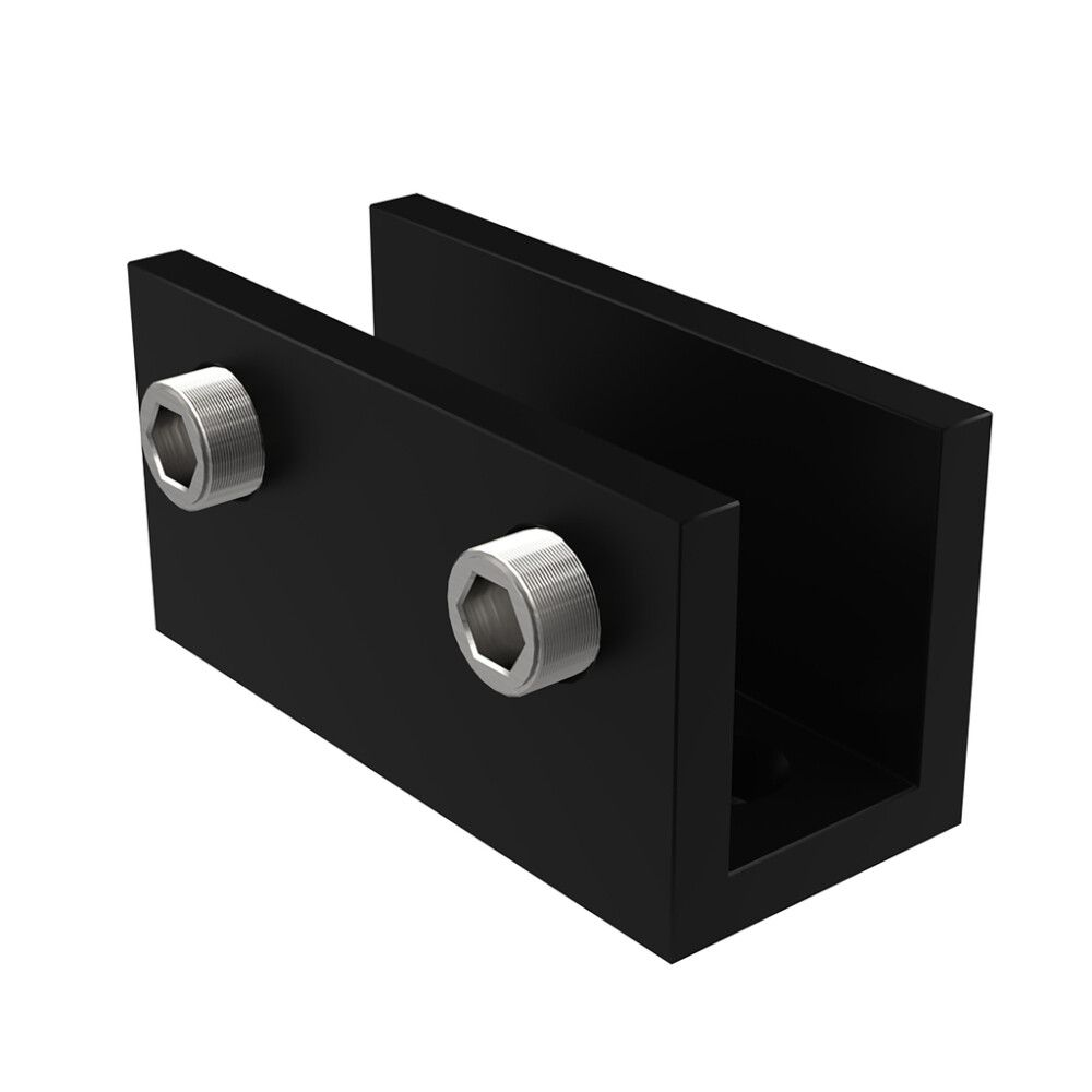 U-kannatin seinään ja lattiaan Nordium 5 x 2,5 cm Musta