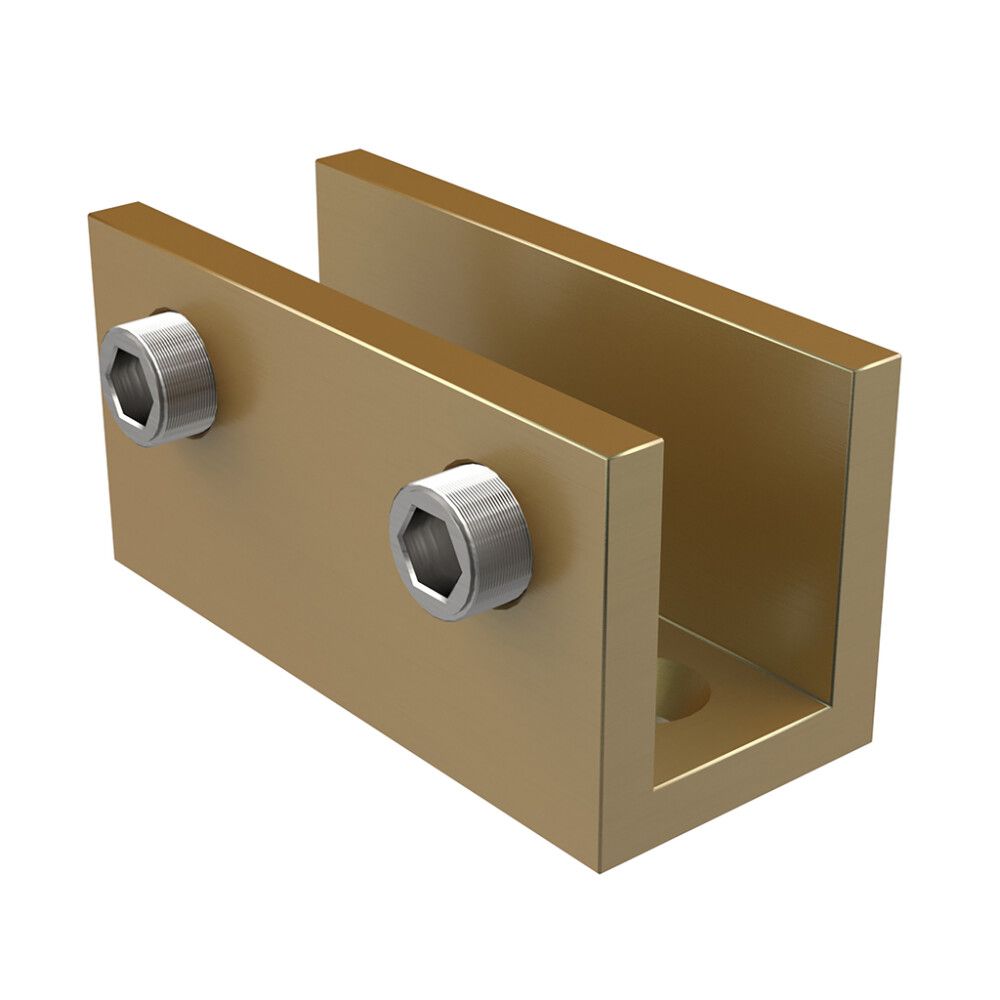 U-kannatin seinään ja lattiaan Nordium 5 x 2,5 cm Messinki