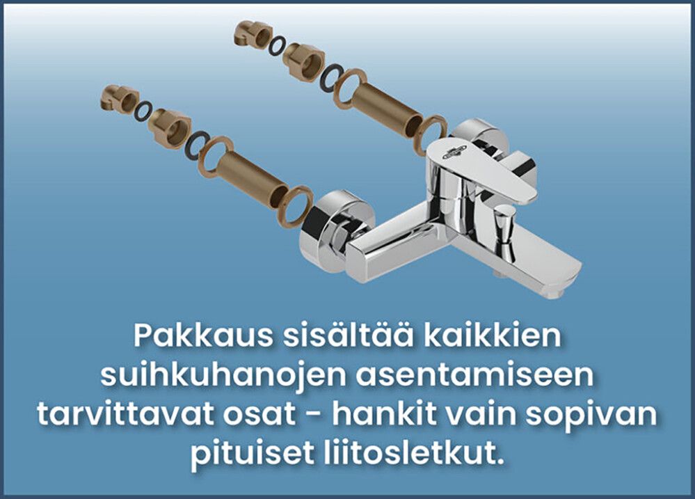 Suihkukaappi Stocksund Suka 7 hanalla 90 x 90 x 200 cm