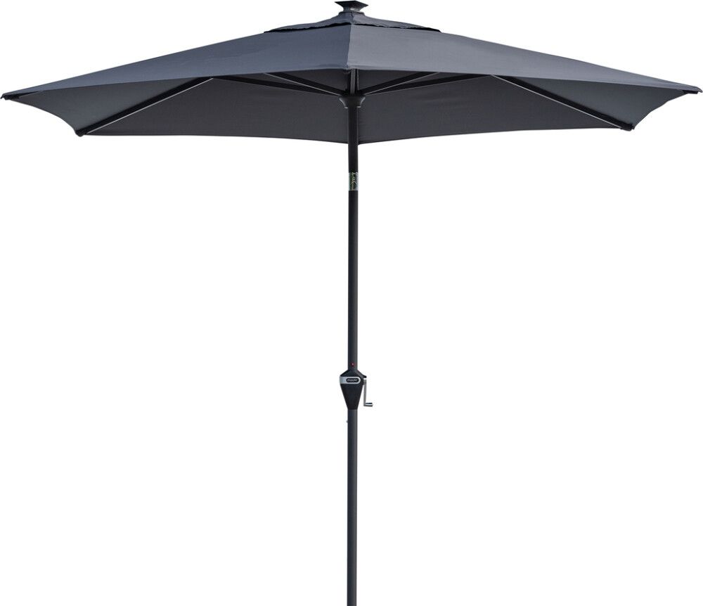 Aurinkovarjo Doppler Active LED 300 cm antrasiitti