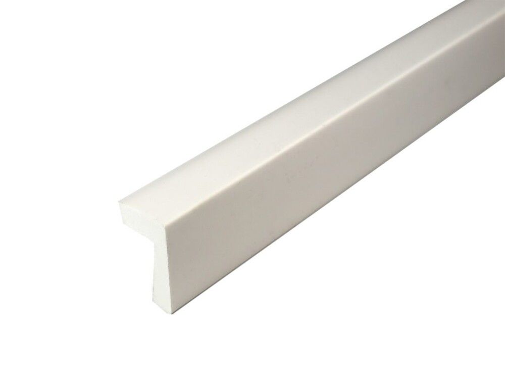 Reunalista Dione valkoinen muovi 42 x 28 x 2200 mm