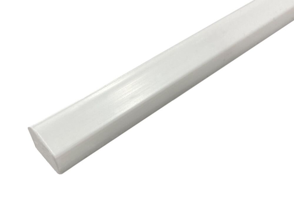 Viimeistelylista Dione valkoinen muovi 10 x 16 x 2500 mm