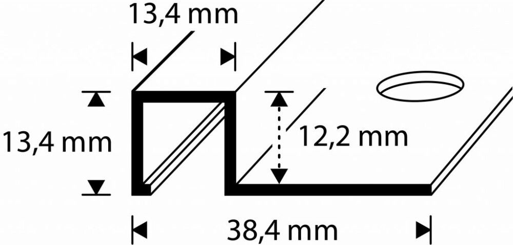 Neliölaattalista Dione Carbon Black 12 mm 2,7 m