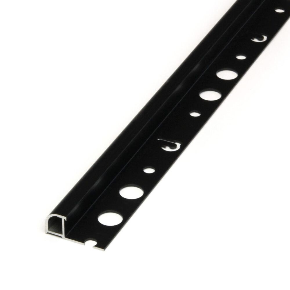 Laattalista Dione Pyöreä Carbon Black 12 mm 2,7 m