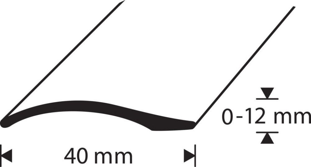 Tarraeritasolista Dione Natural Oak 40 mm 1000 mm