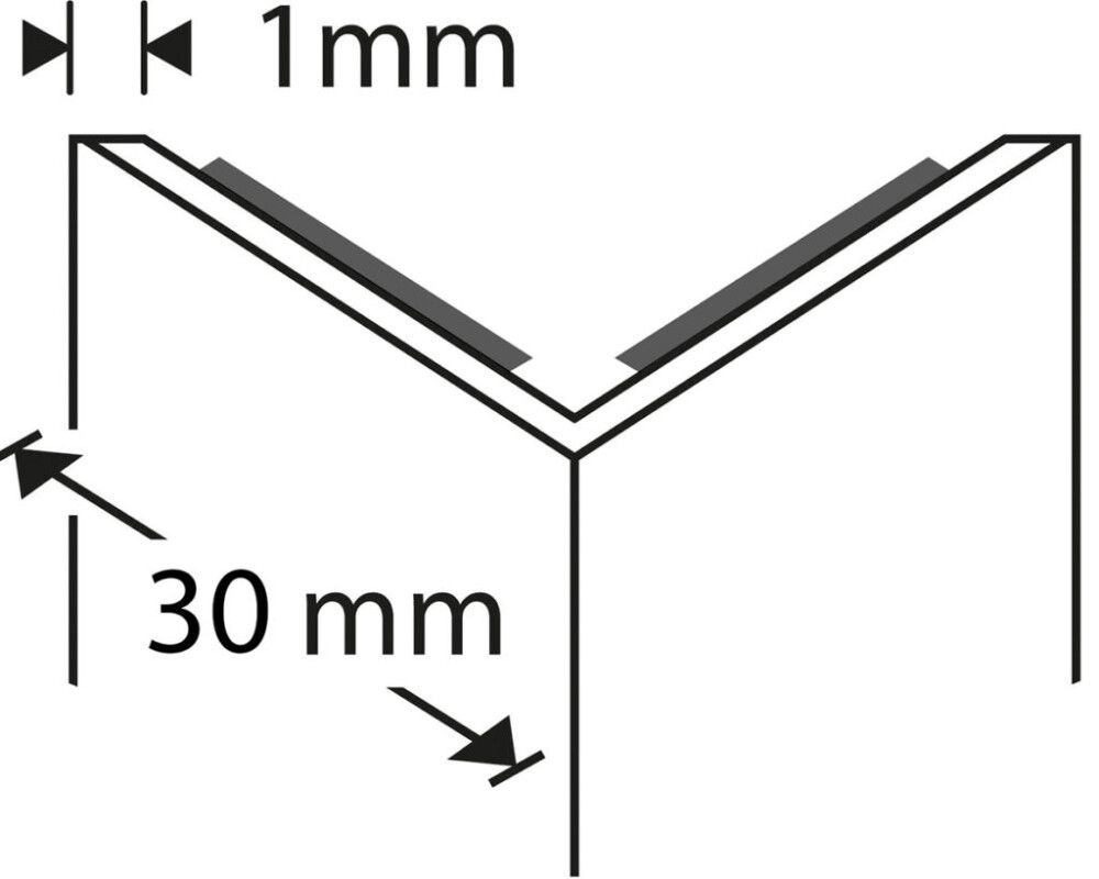 Tarrakulmasuoja Dione Valkoinen 30 x 30 x 2700 mm