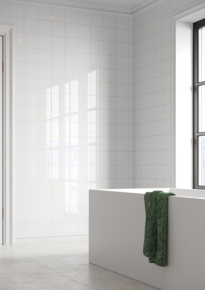 Märkätilalevy Fibo Denver White 2 kpl 620 x 2400 mm