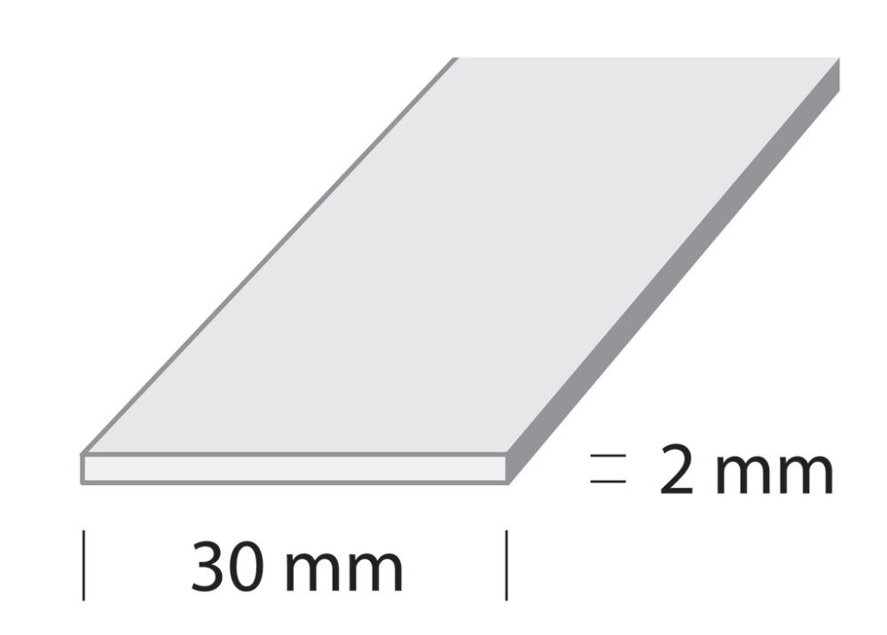 Hobby-lattalista Dione Carbon Black 2 x 30 mm x 2 m