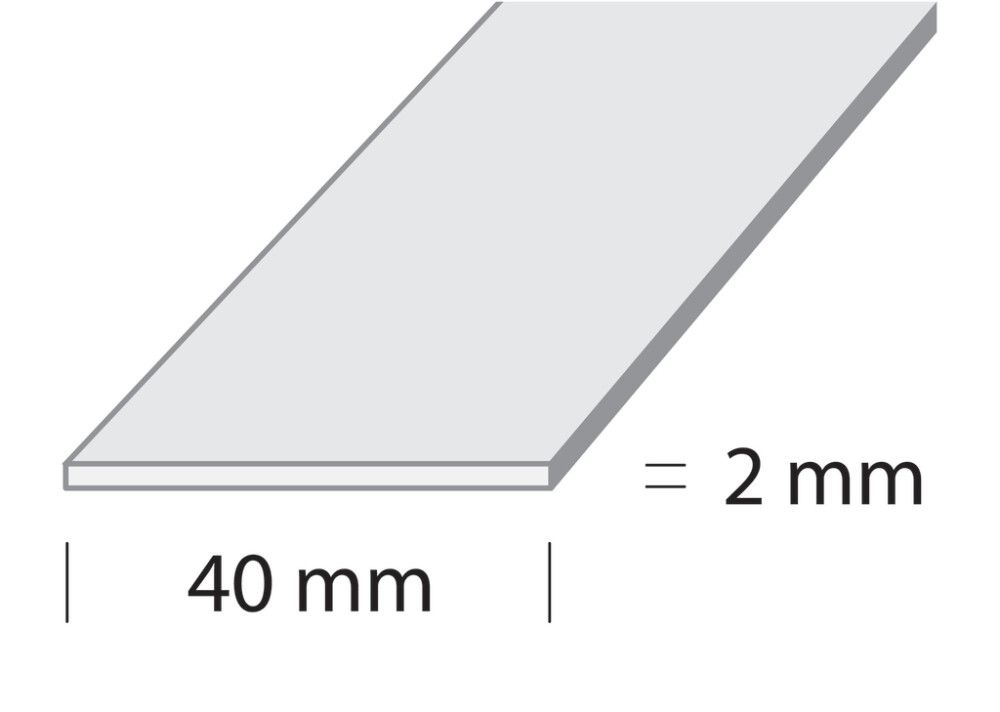 Hobby-lattalista Dione Carbon Black 2 x 40 mm x 2 m