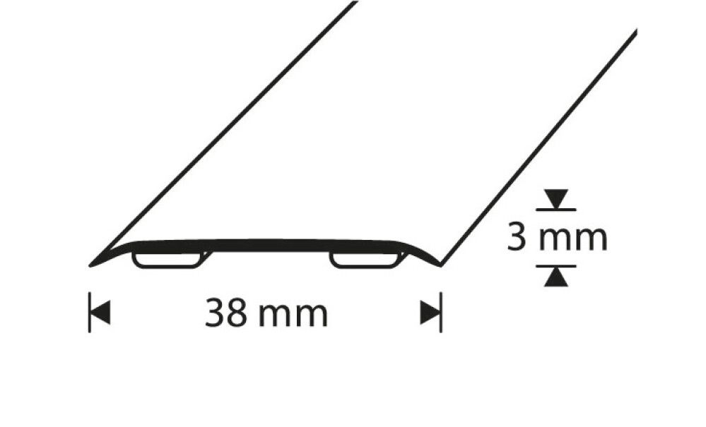 Tarra-saumalista Dione Carbon Black 38 mm x 1 m