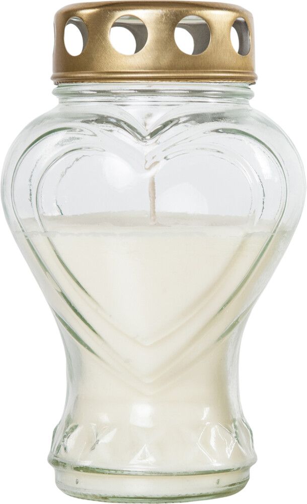 Hautakynttilä sydän 17 cm