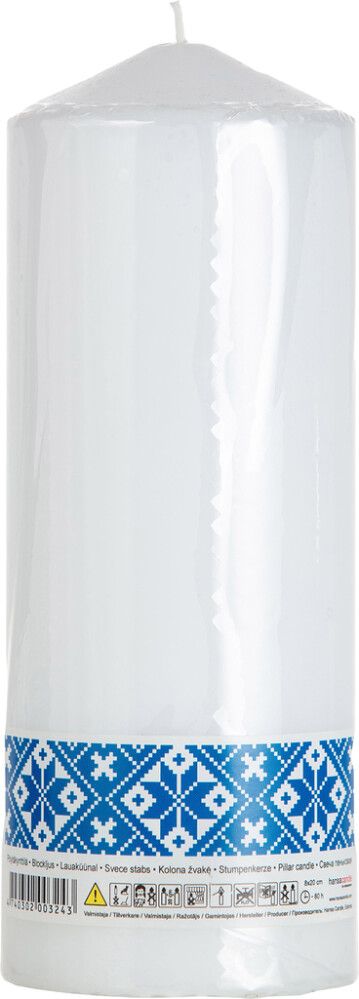 Pöytäkynttilä 8 x 20 cm valkoinen