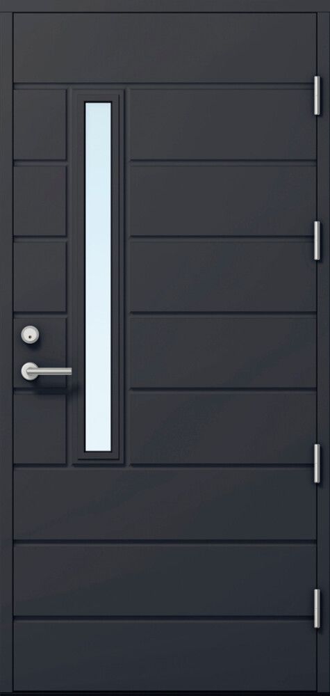 Ulko-ovi Kaskipuu FE811 Thermo Tummanharmaa 10 x 21