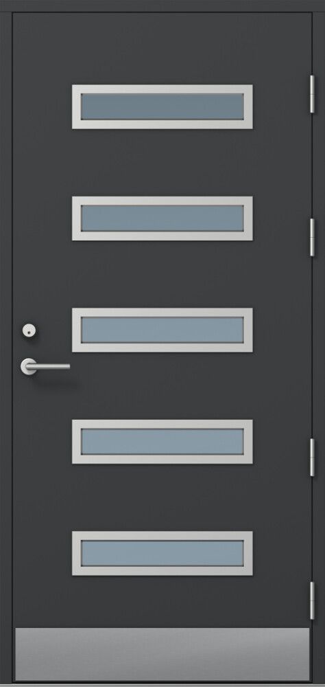 Ulko-ovi Kaski Design Ounas Thermo Tummanharmaa