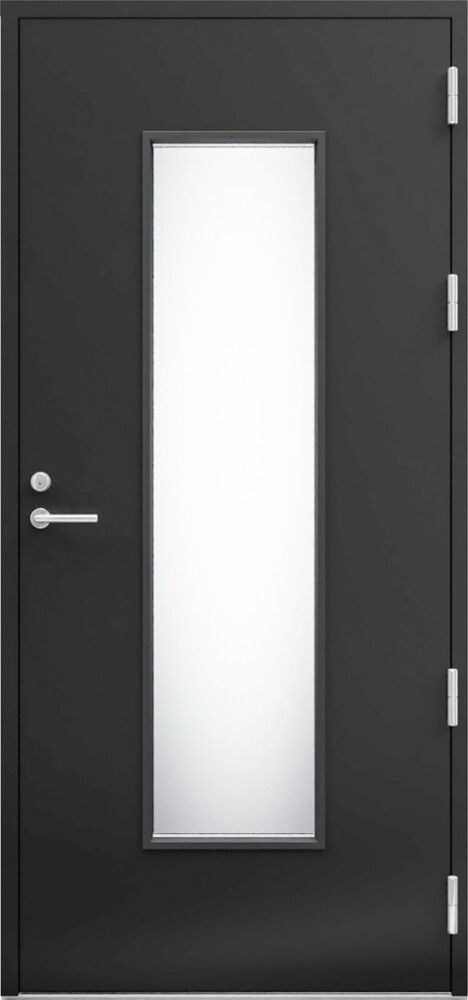 Ulko-ovi Kaski Design Salla Thermo Tummanharmaa 10 x 21 Oikea
