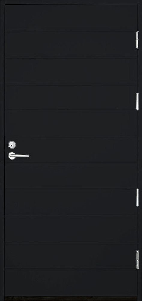 Ulko-ovi Kaski UO7 Thermo musta 10 x 21