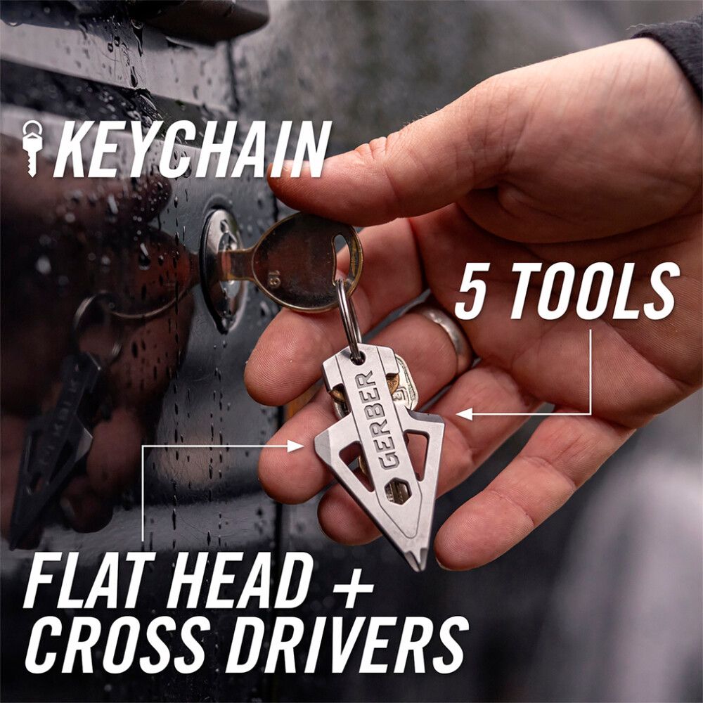 Avaimenperätyökalu Gerber Broadhead hopea 6 cm