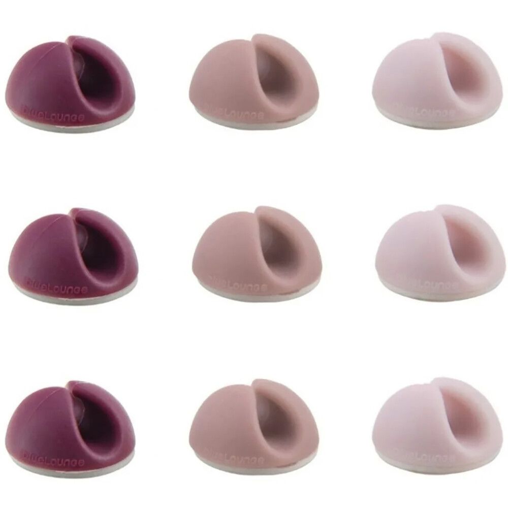 Kaapelinpidike Bluelounge Cabledrop mini pinkki 9 kpl