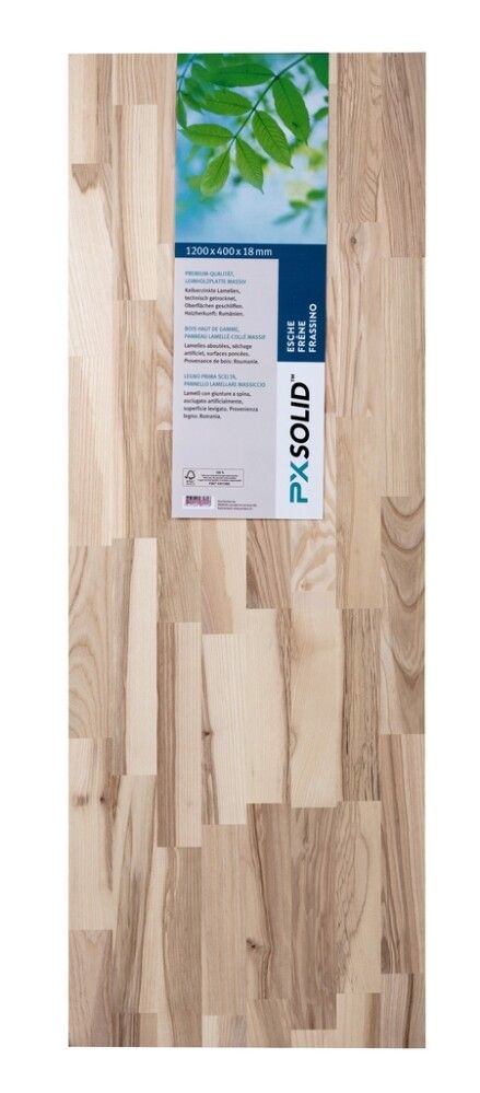 Liimapuulevy PXSolid ruskea saarni 18 x 400 x 800 mm