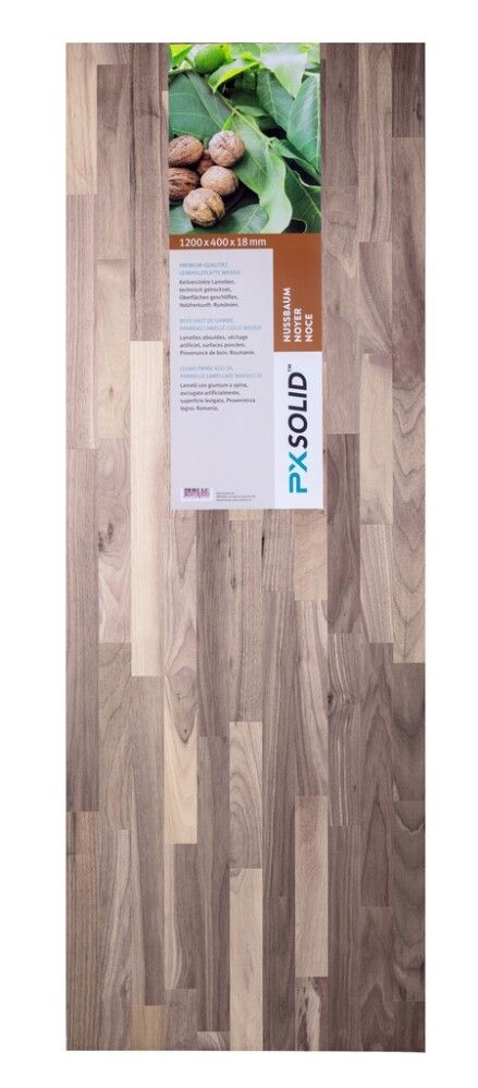 Massiivityötaso PXSolid pähkinä B/C 27 x 635 x 2600 mm