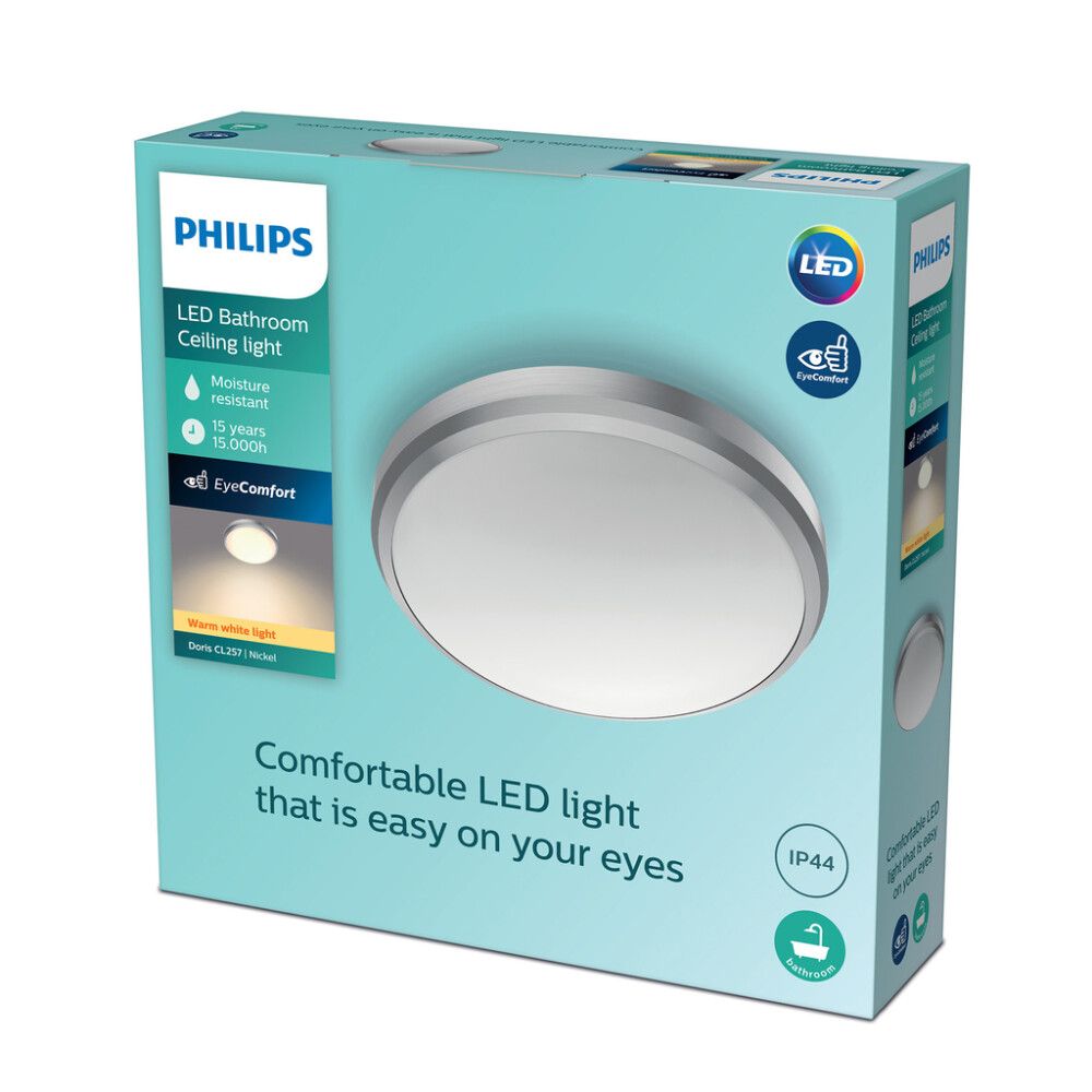 Kylpyhuonevalaisin Philips Doris Nikkeli 6W 2700K