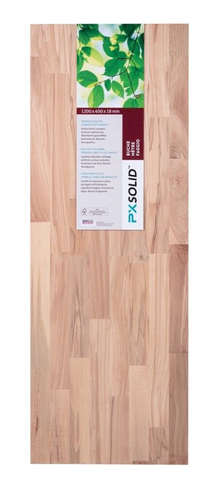 Massiivityötaso PXSolid pyökki B/C 27 x 635 x 2000 mm