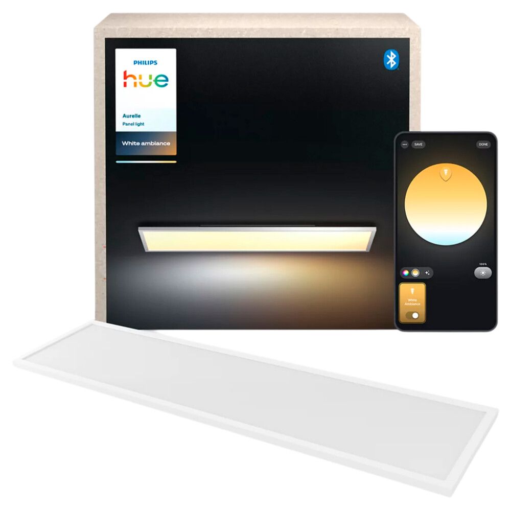 LED-paneelivalaisin Philips Hue Aurelle valkoinen 120 x 30 cm IP20