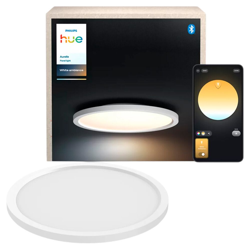 LED-paneelivalaisin Philips Hue Aurelle valkoinen Ø 39 cm IP20